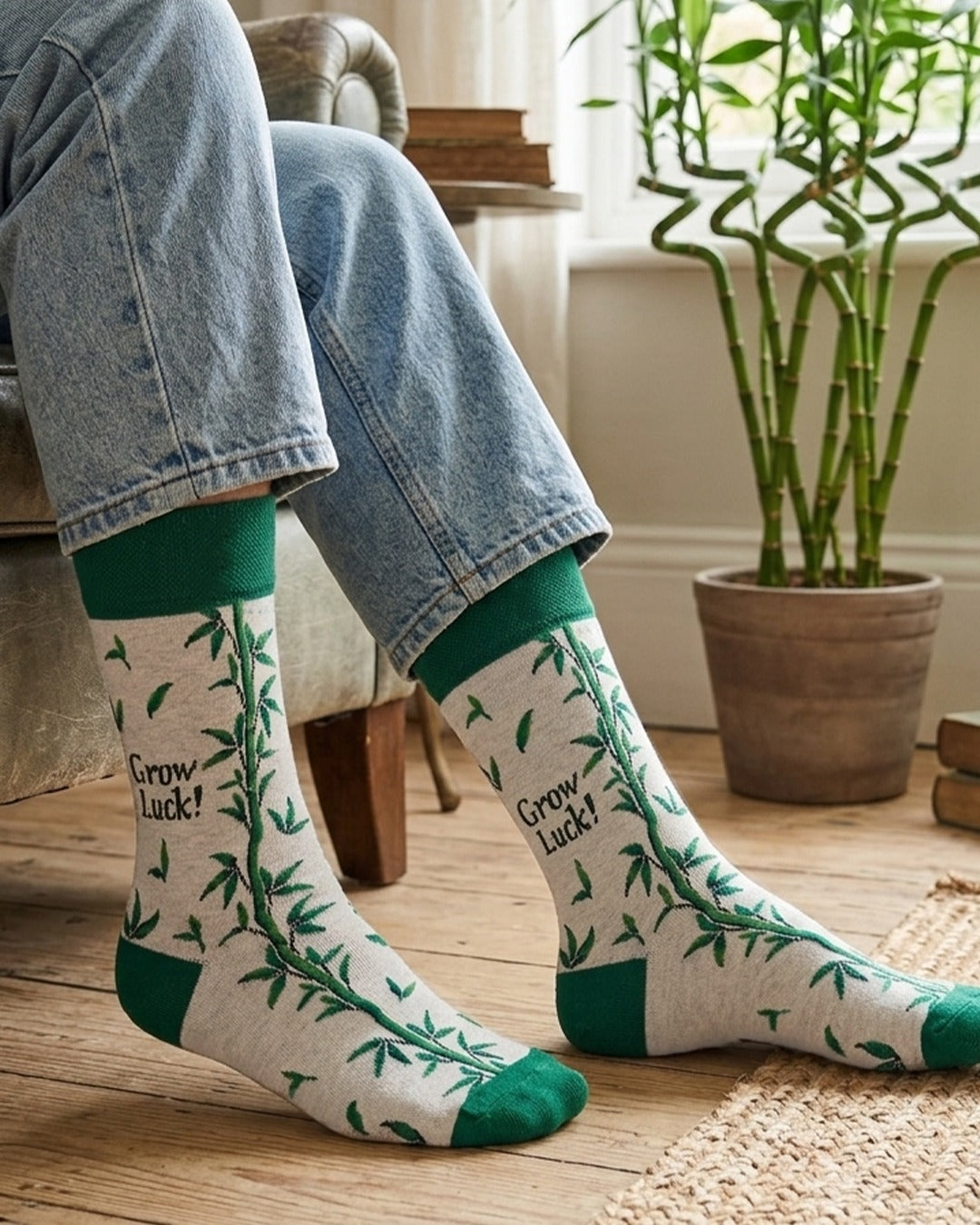 Grow Luck Socks Positive Energy Symbol
